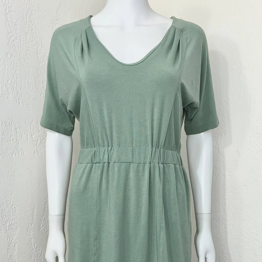 J.Crew - Women Silk V-Neck Pleat Shift Dress (oyster)